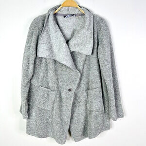 Hugs from Soft Surroundings Grey Button Open Front Long Sleeve Cardigan‎ Size S